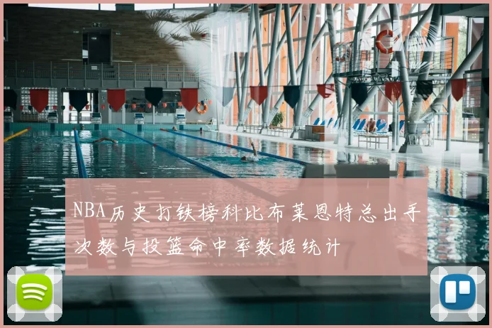 NBA历史打铁榜科比布莱恩特总出手次数与投篮命中率数据统计