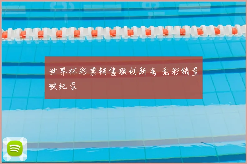 世界杯彩票销售额创新高 竞彩销量破纪录